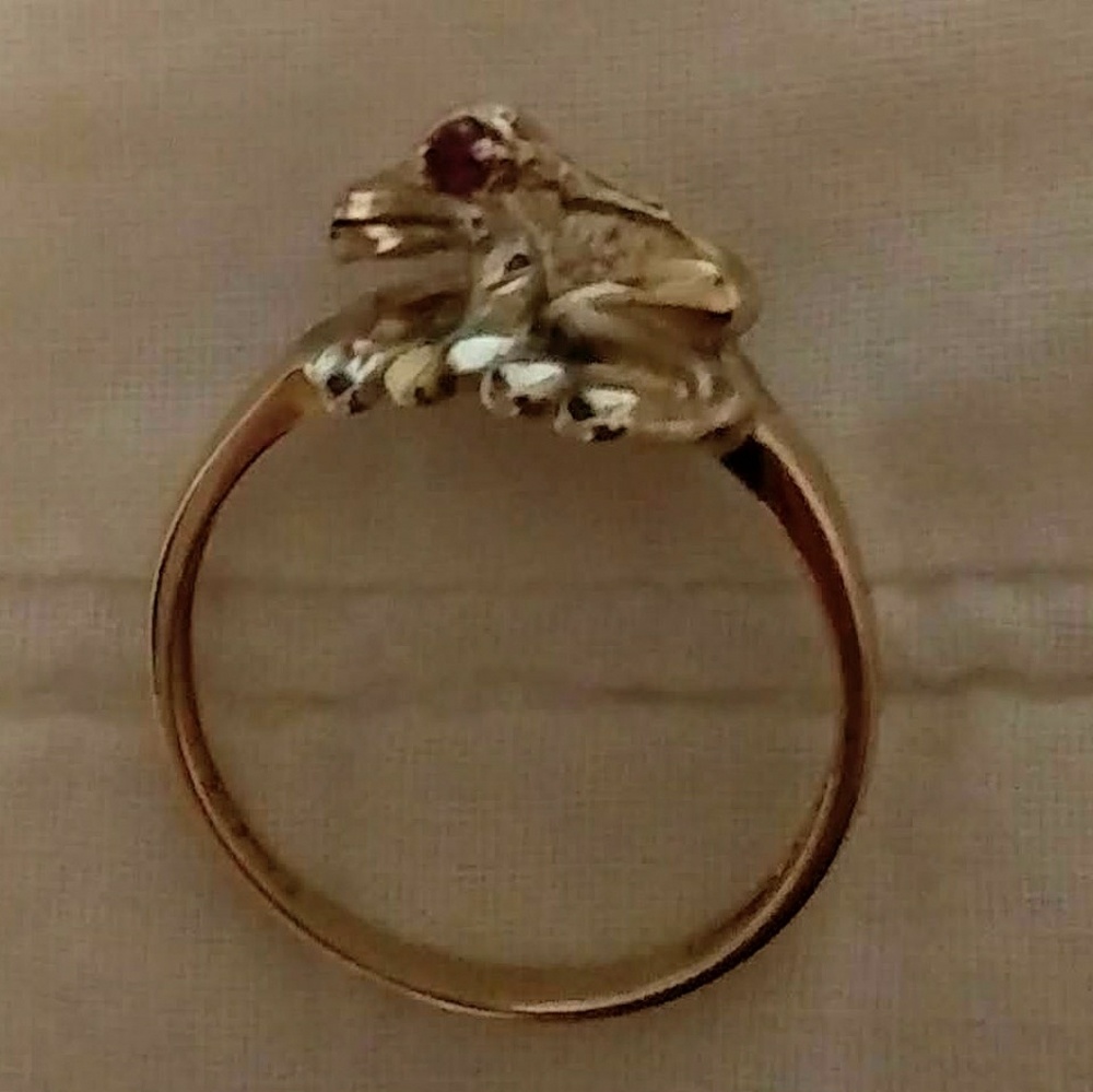 10kt with genuine ruby eyes